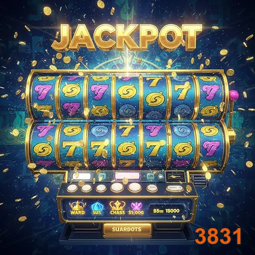 Imagem de jogos de caça-níqueis do site 3831, com cores vibrantes e símbolos tradicionais de slot.